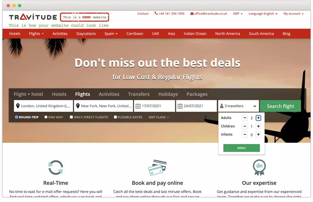 Flights search engine