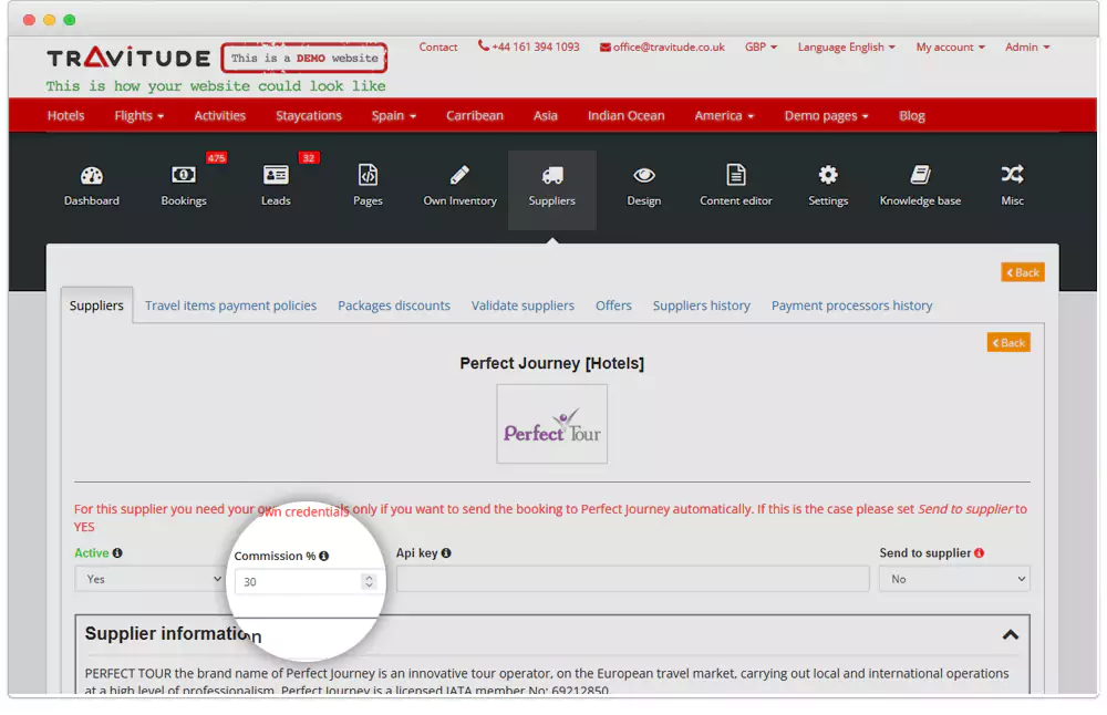 Set up your own markup for each supplier